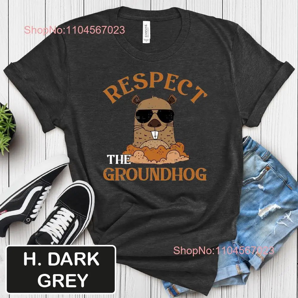 تي شيرت يوم جرذ الأرض، تصميم خشبي مضحك للاحتفال بأكمام طويلة أو قصيرة