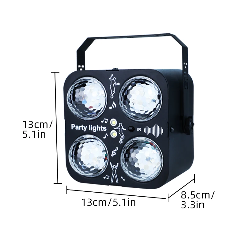 LED Stage Strobe Lights DJ Disco Ball Light Sound Activated Remote Control for Xmas Club Bar Parties Holiday Christmas Lights