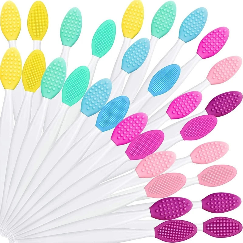 Silicone Exfoliating Lip Brush Double-sided Lip Brush Soft Cleaning Lip Brush Beauty Tool for Smoother Skin
