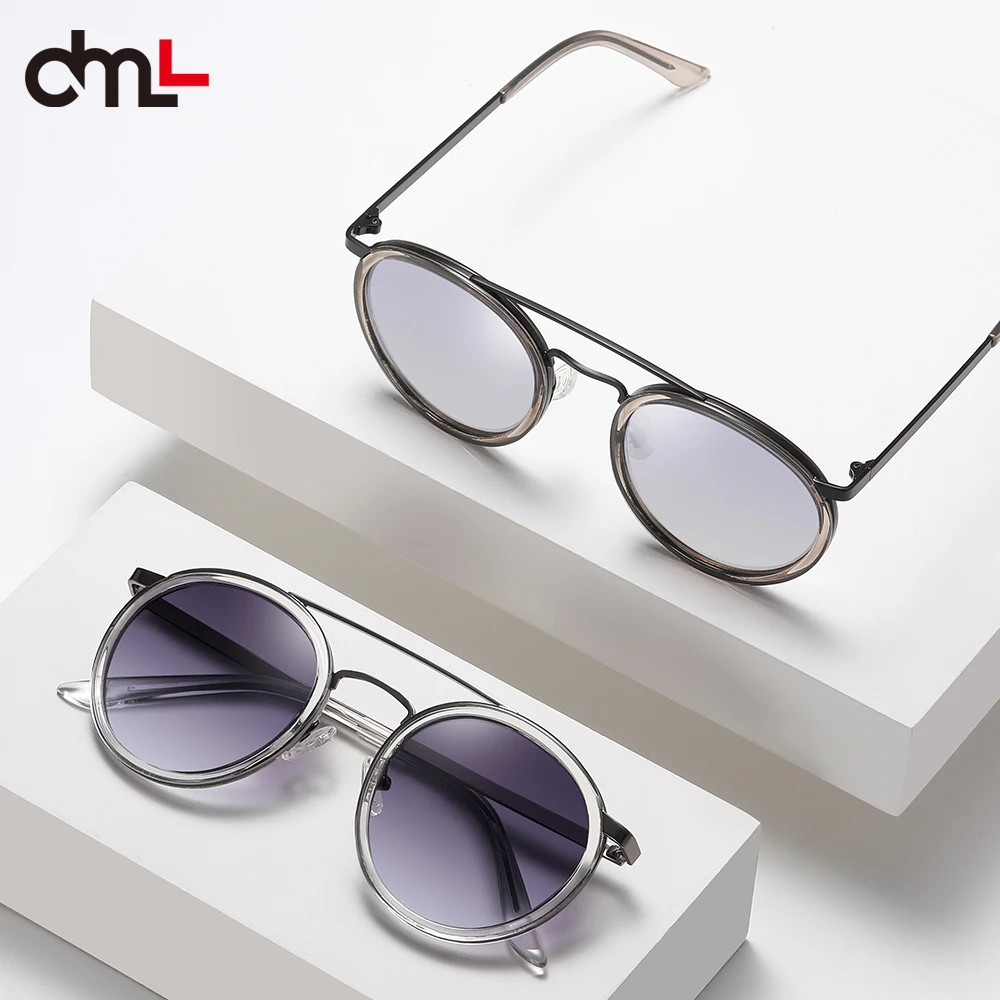 DML Brand Women's Sunglasses Oval Metal Frame High Quality Fashion Sun Glasses UV400 HD Lens Gafas De Sol Sunglasses for Men