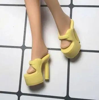 High quality YJ10 classic shoes flat foot high heels sandals fun to choose for your barb dolls 1/6 Scale accessories