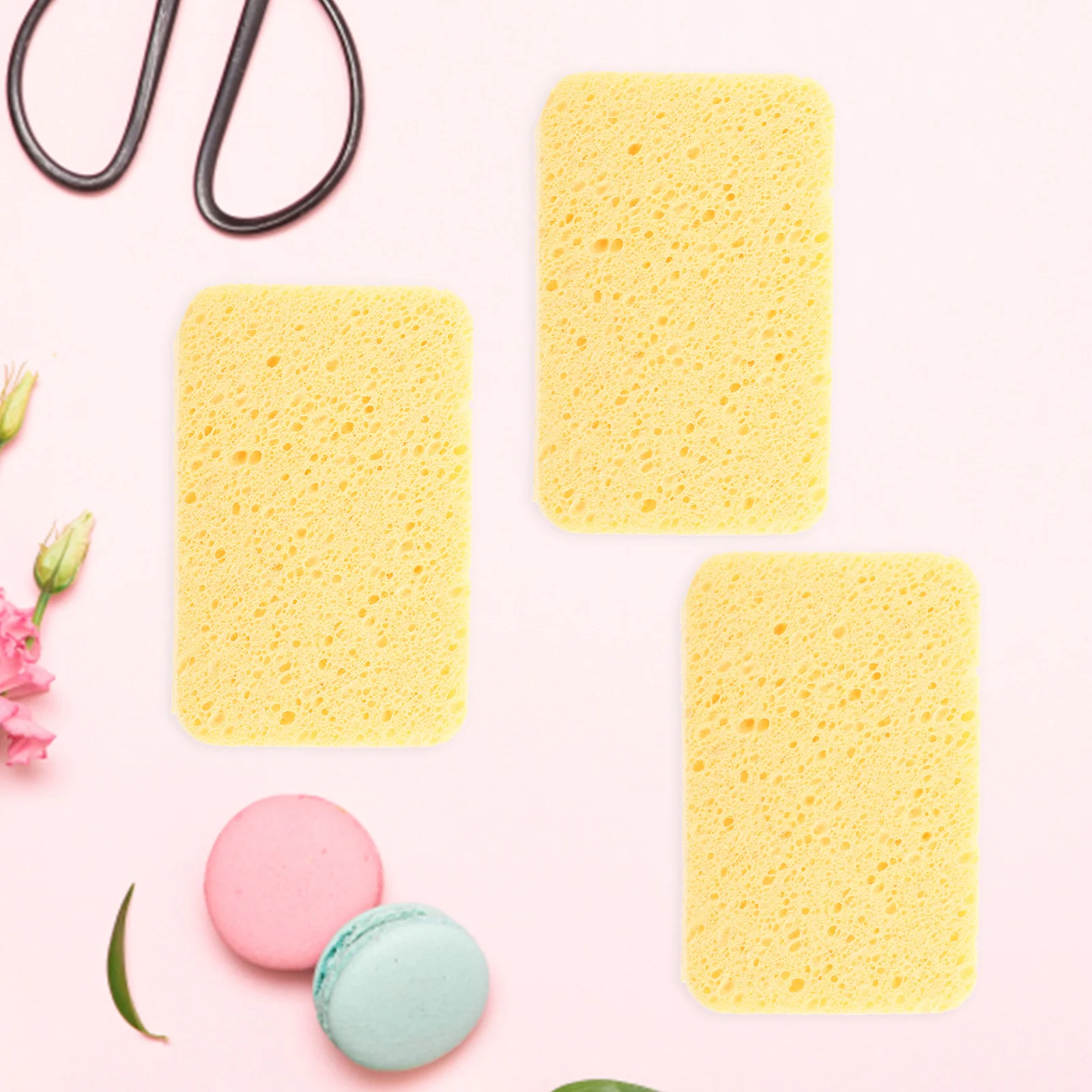 

5pcs Wood Pulp Cotton Kitchen Cleaning Sponge Scrub Dirt Grease Grime Dishwasher Reusable Efficient Eco Friendly