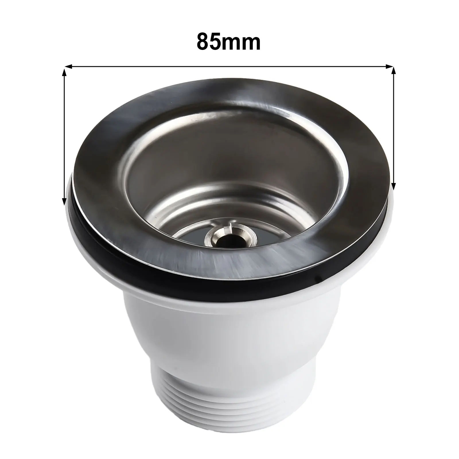 Kit de colador de fregadero de cesta, desagüe moderno con brida de 85mm, escurridor Belfast para balcón, apertura de cocina, reemplazo de 60mm
