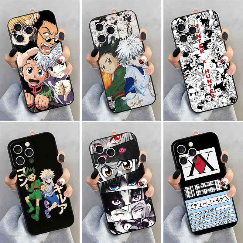 Soft Silicone Phone Case for iPhone 15 16 17 Pro Max Hunter X-Hunters Anime Shell 17E 16E 14 Plus 13 Mini 12 11 Air 7 SE 8 Cover