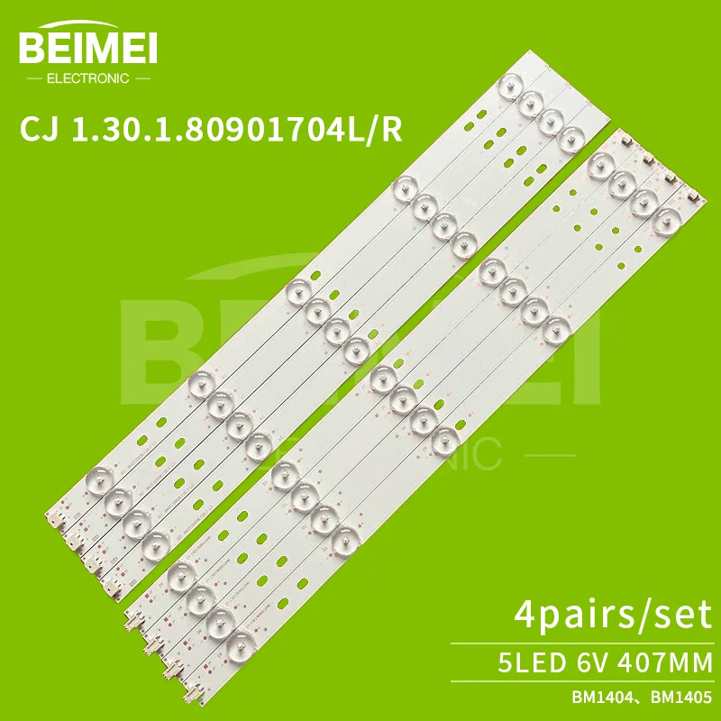 Led Tv Backlight of Led Television CJ 1.30.1.80901704L/R  for PH40N70DG PH40N70 4 Pairs/Set 5+5LED 6V 407+407MM