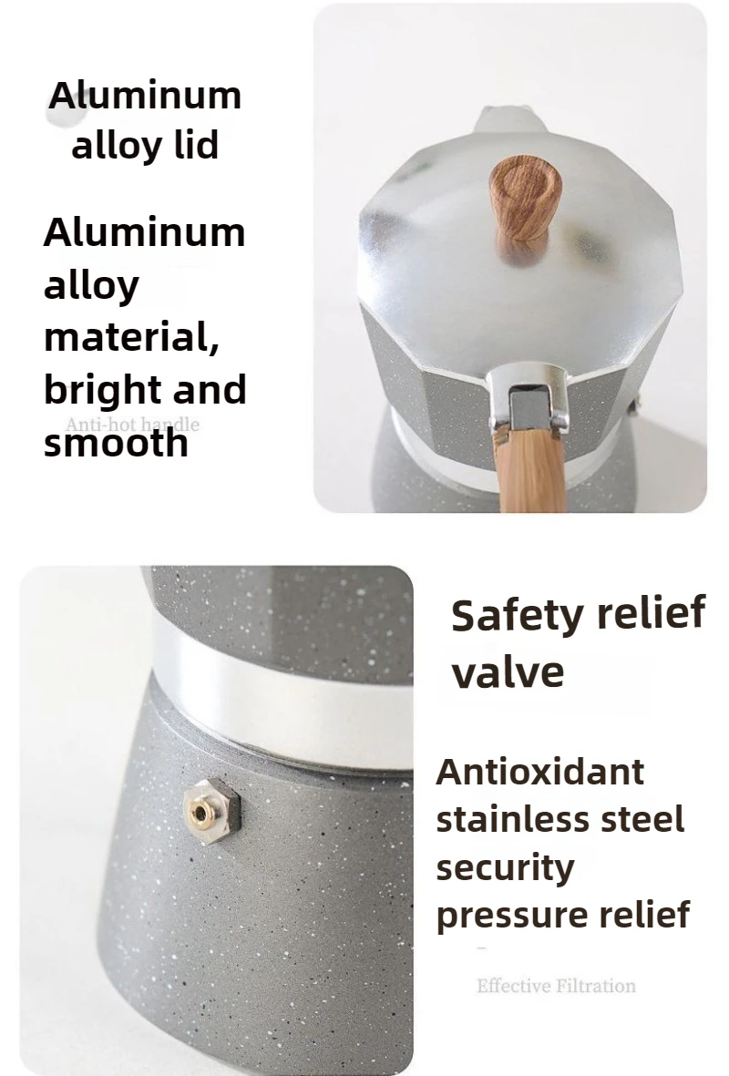 150 мл портативная новая кофеварка мокко, кофеварка ручного приготовления для дома, улицы, кемпинга, эспрессо-машина, рама для литья под давлением