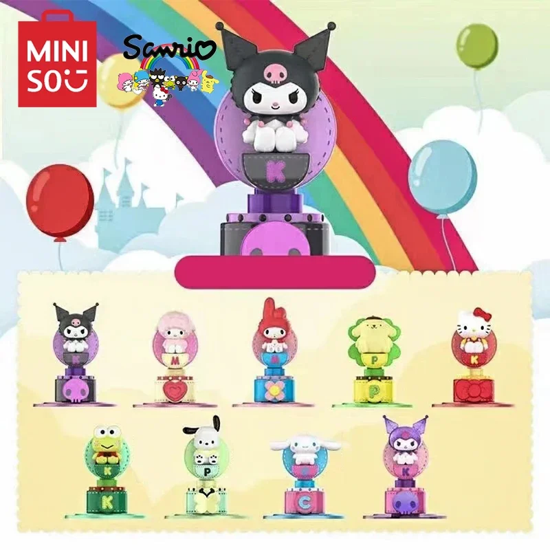 

MINISO Sanrio Dream Skyscraper Doll Group MyMelody Hello Kitty Pochacco Kuromi Cinnamoroll слепая коробка модель детский подарок