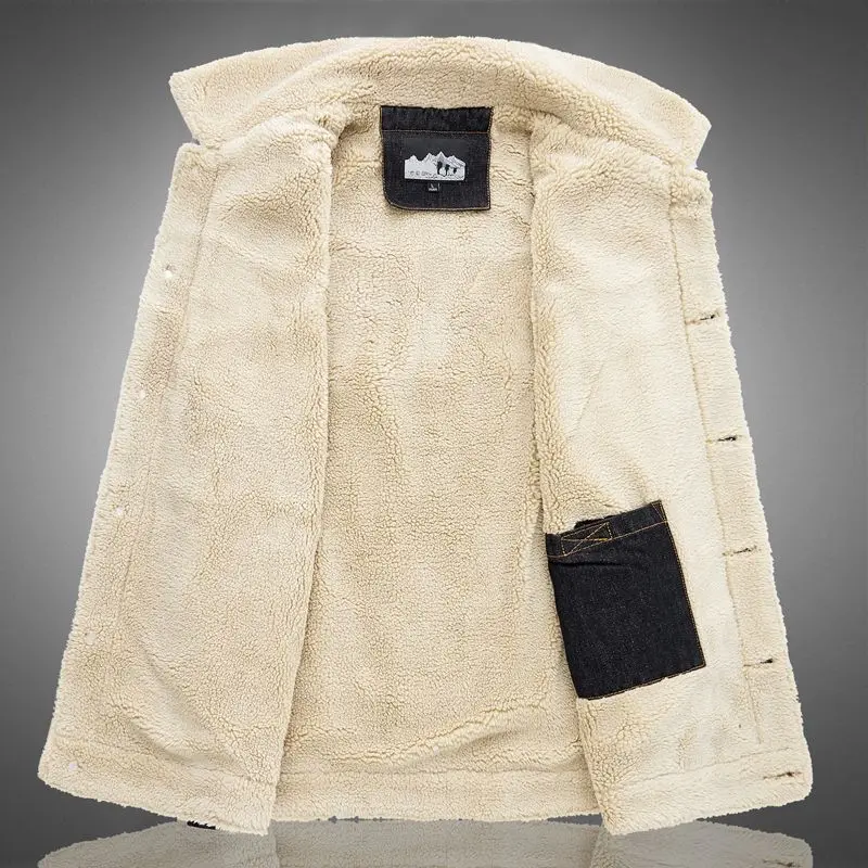 جديد أزياء الرجال متعددة جيوب الدنيم الصدريات رجل الشتاء الصوف الدافئة أكمام جاكيتات سترات جودة الذكور جينز قطني سترات 4