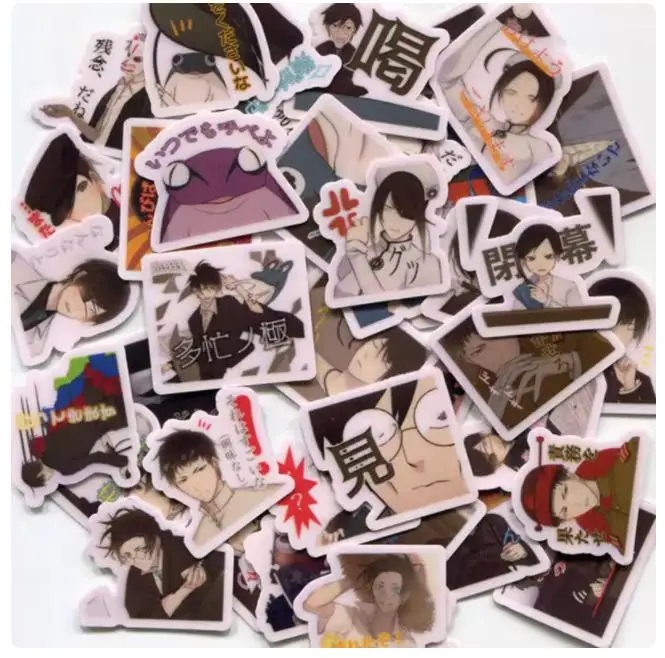 40 adesivi carini fai da te Hashihime of the Old Book Town da 2-3 cm