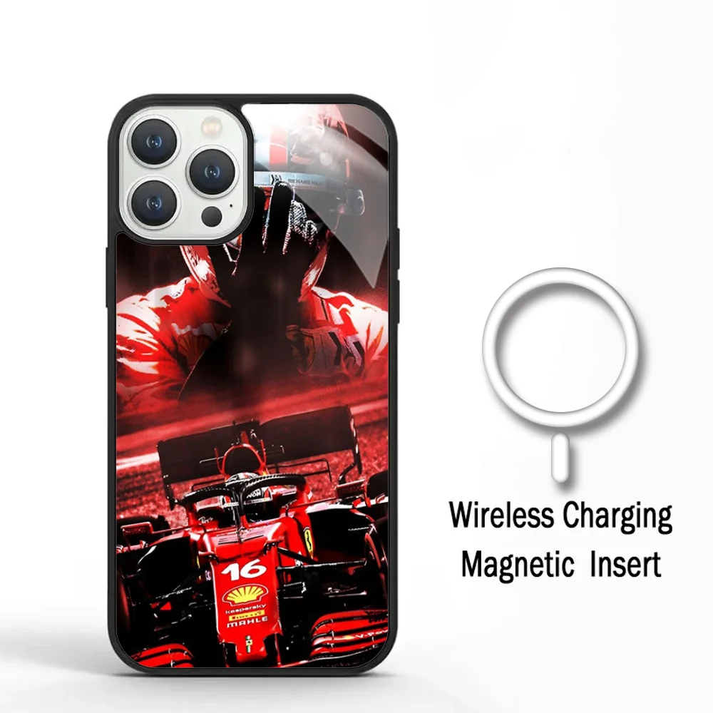 

Schumacher Formula 1 F1 Phone Case For IPhone 11 12 13 14 15 Plus Pro Max Mirror Acrylic Cover For Magsafe Wireless Charging