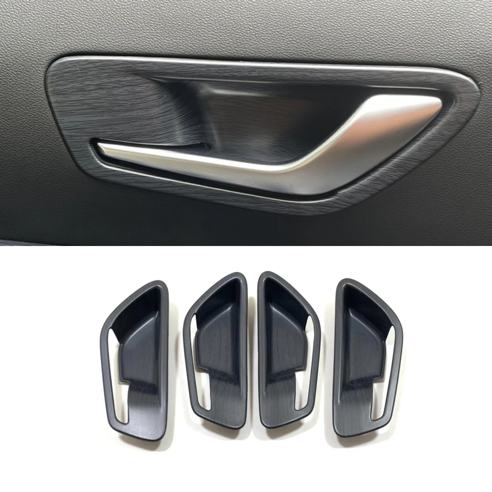 

For Hyundai Tucson NX4 2021 2022 2023 ABS Wood grain Car inner door Bowl protector frame Cover Sticker Trim Styling Accessories