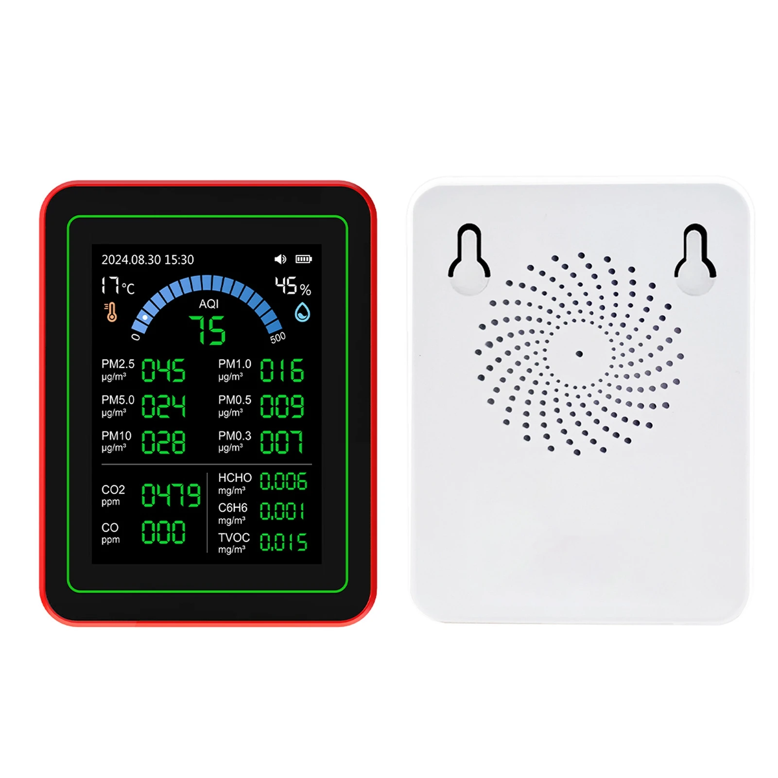 18 in 1 Air Quality Meter Air Quality Meter Accurate Reading Tester Easy To Read Type C Charging with Data Storage for Home