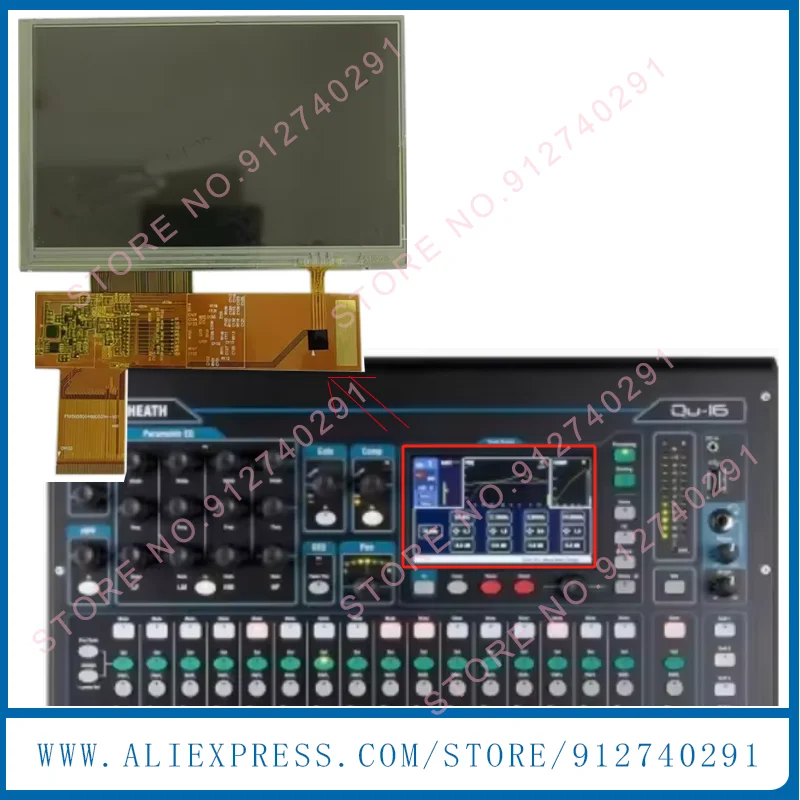 New LCD Display With Touch Screen Digitizer Panel For Allen Heath QU-32 QU-16 QU-24 QU 32 16 24 Digital Mixing Console