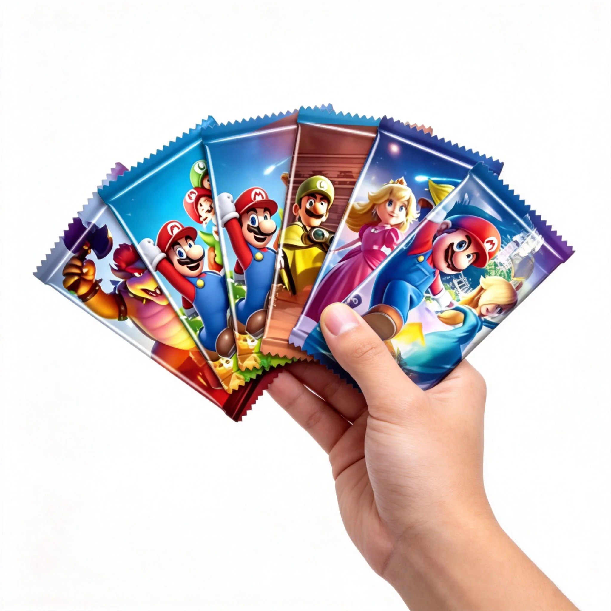 Nuevo Paquete de 36 Cartas de Juego de Mario Bros, Colección de Cartas Coleccionables de Super Mario, Figura de Acción, Paquete de Refuerzo en Inglés, Juguete de Batalla, Regalo