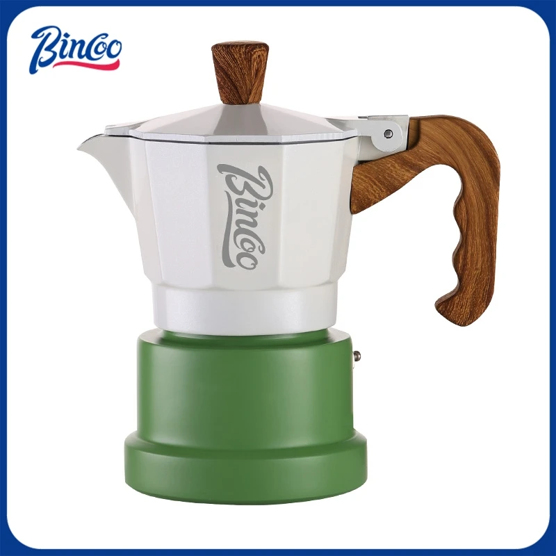 Bincoo Professional 3Valve Moka Pot Construction 2-3 pa Pressure System Eagle Spout Design Prevents Leakage Home Coffee Brewing
