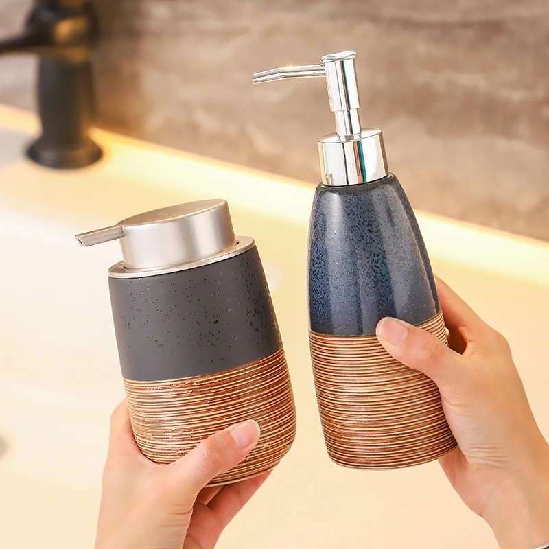 Nordic Home foam shampoo bubbler Shower gel bottle Press bottle Mousse bottle Ceramic Hotel business travel