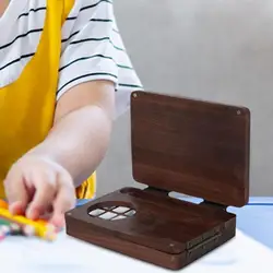 Watercolor Paint Box Folding Handmade Gouache Mixing Tray Accessories Painters Portable Craft Empty Palette Wood Paint Tray
