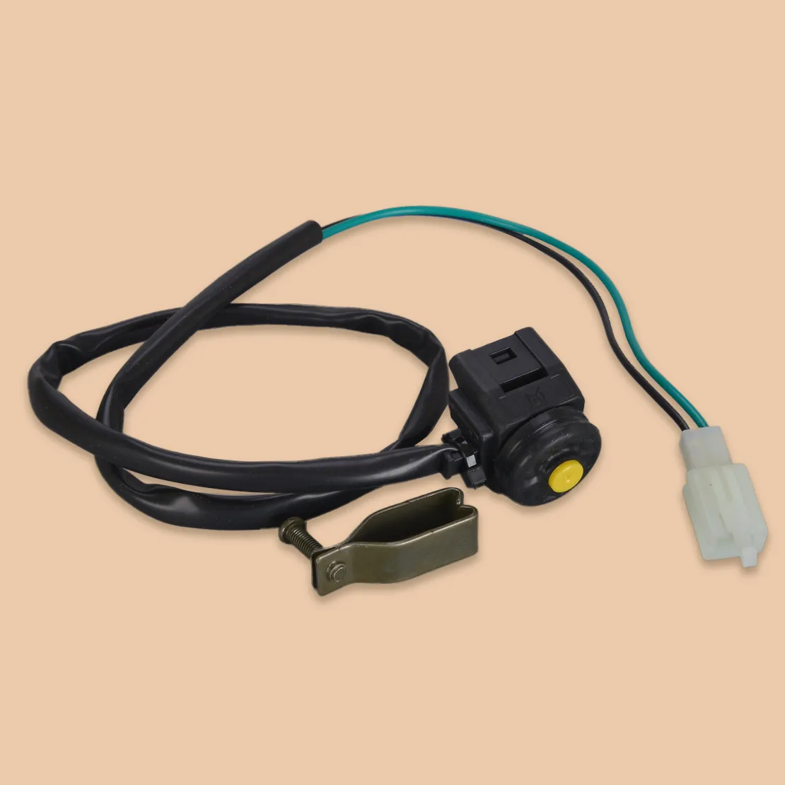 Starting Kill Stop Switch Yellow Push Button Horn Electric Starter Fit For Pit Dirt Bike ATV Quad Motorcycle