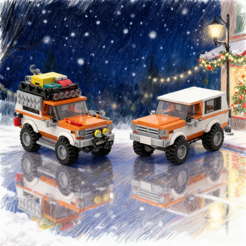 

Набор строительных блоков MOC «Экспедиционный Трейлблейзер Дуо: Городские дороги», 633 детали, конструктор, рождественский подарок, развивающая игрушка, идея для подарка, кирпичики