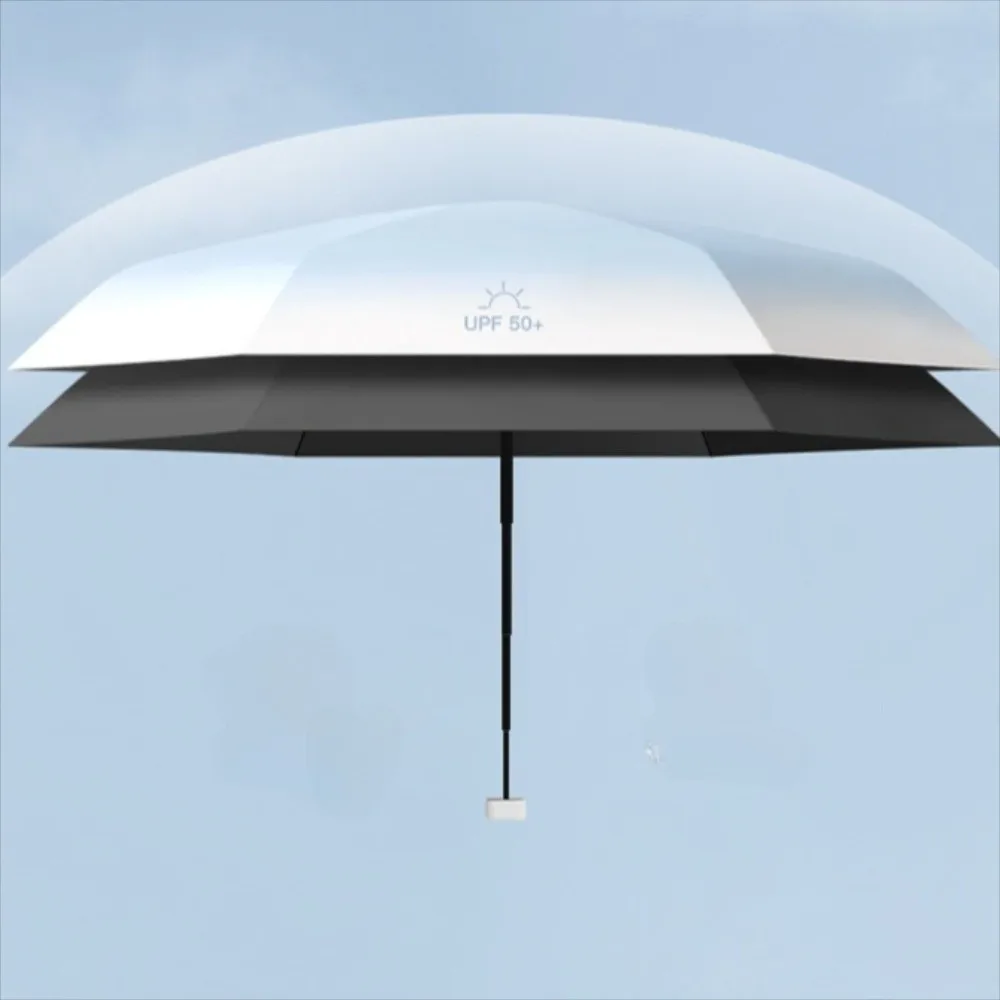 

Мини-зонт от солнца с защитой от ультрафиолета, зонтик от солнца, маленький карманный зонт от дождя, солнцезащитный капсульный зонт, виниловый складной зонт