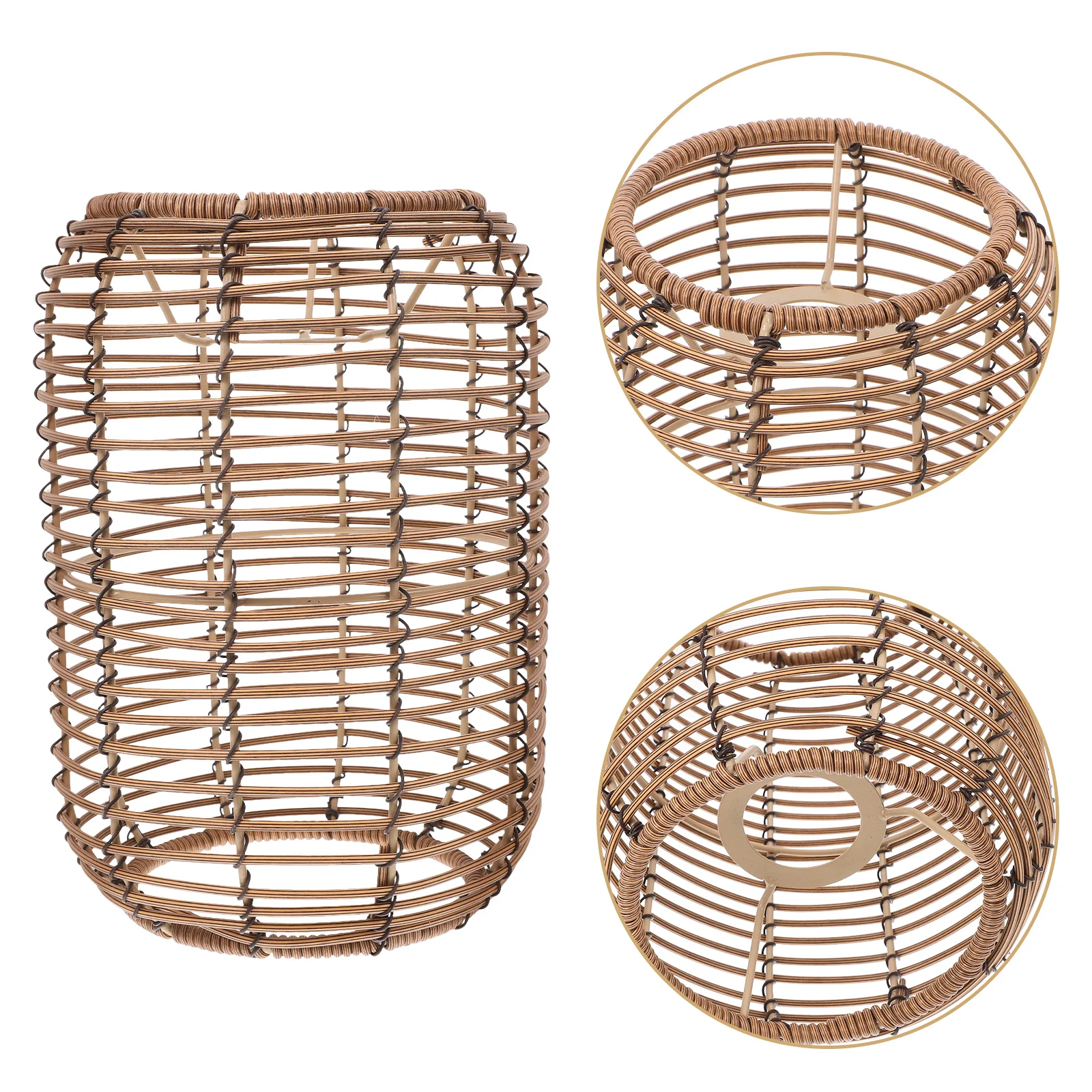 Lampada a sospensione vintage retrò Paralume in finto rattan intrecciato Lampade vintage Hollow Boho Farmhouse oversize