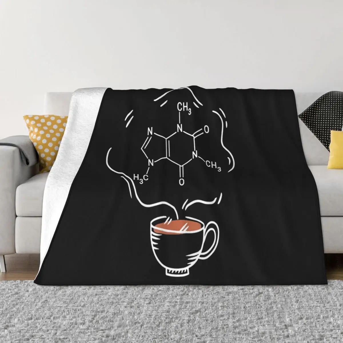 Coffee Lovers Molecule Barista Quilt Blankets Quilt For Bed Blankets And Blankets Throw Blanket