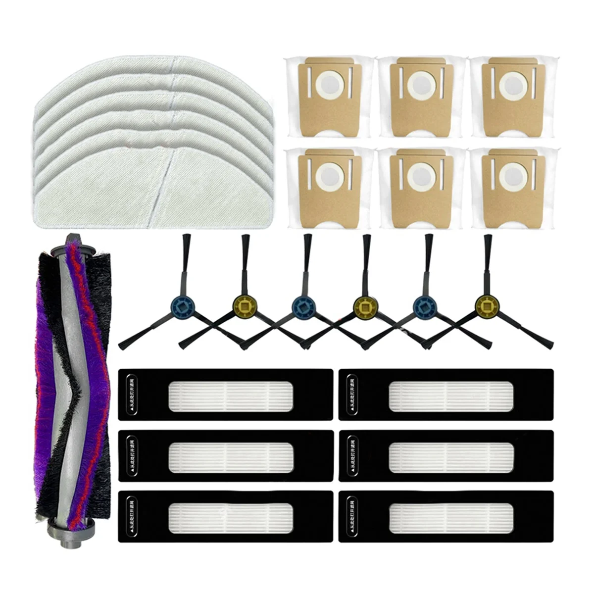 A58e-para midea s8 plus/clien t24/thenair rv50 pro peças de reposição principal escova lateral filtro mop saco pó