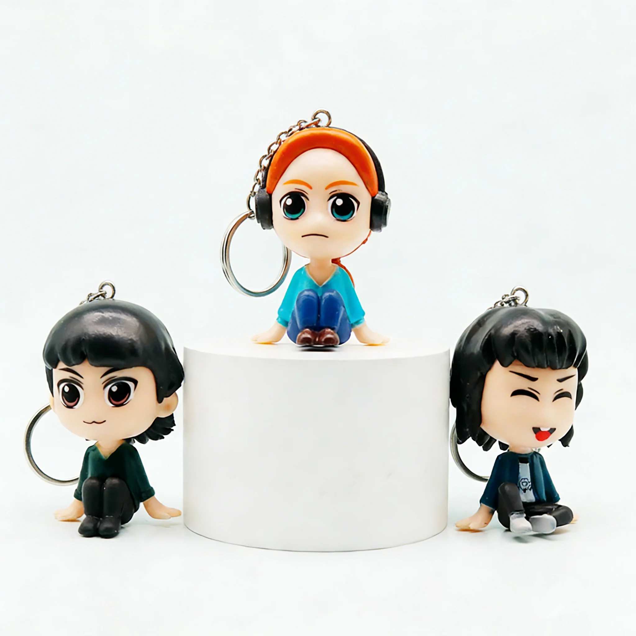 ストレンジャー・シングス アニメ フィギュア イレブン デモゴルゴン ダスティン バーブ スティーブ ロビン キーホルダー PVC フィギュア ポケットキーホルダー オーナメント モデル おもちゃ