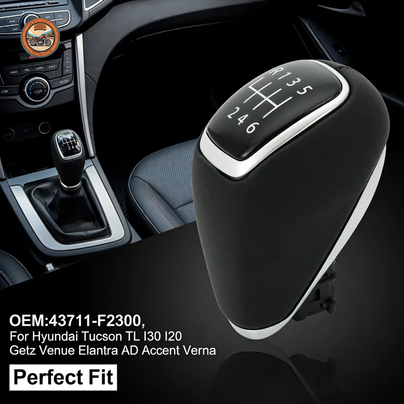 

43711-F2300 Для Hyundai Tucson 2020, 2017, 2018, Venue 2016, 2017, Elantra: Черная ручка переключения передач из ABS-пластика, сменная деталь