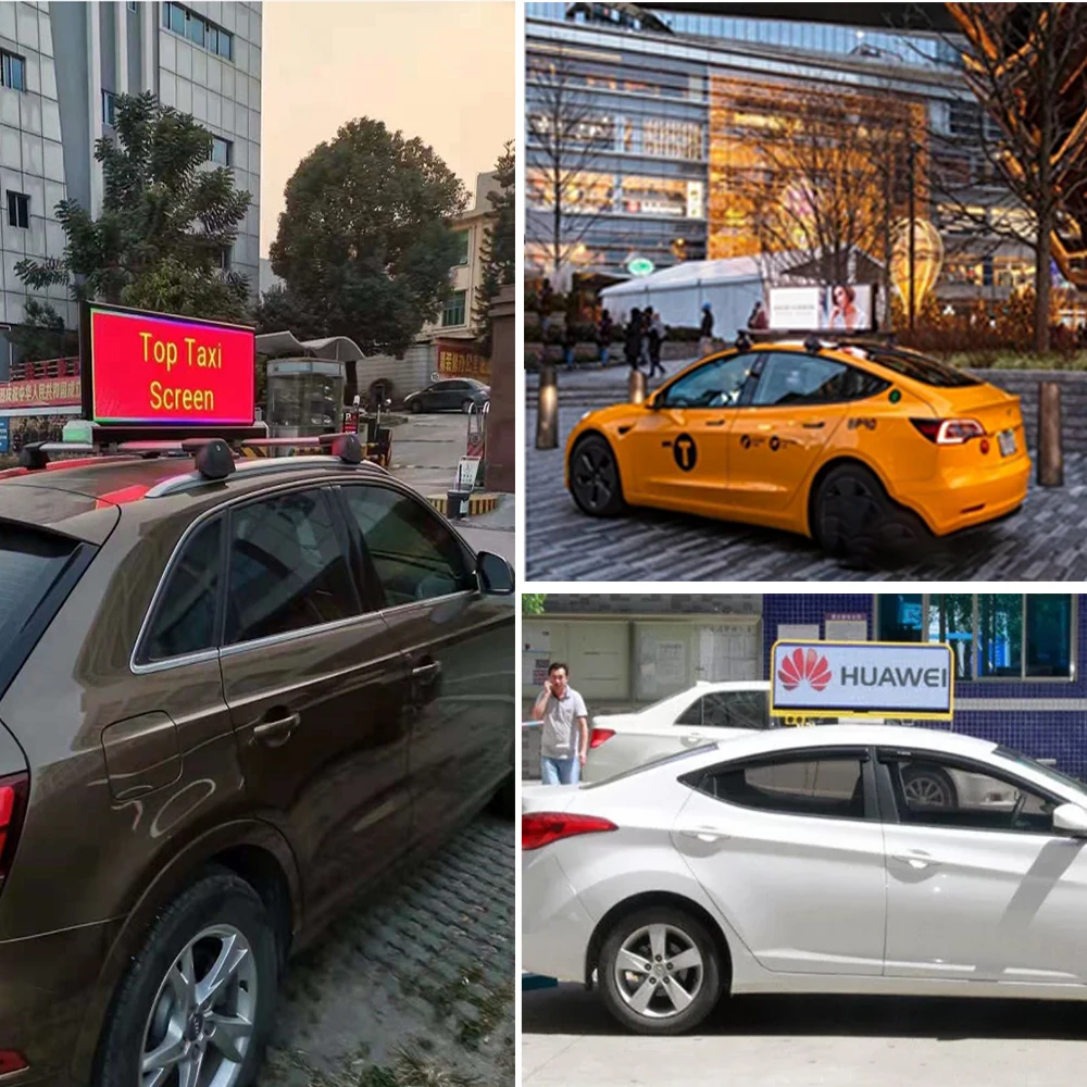 Светодиодный экран на крышу автомобиля P3 для рекламы такси, водонепроницаемая уличная система управления 4G WIFI, разрешение 4K, цифровые дисплеи вывесок