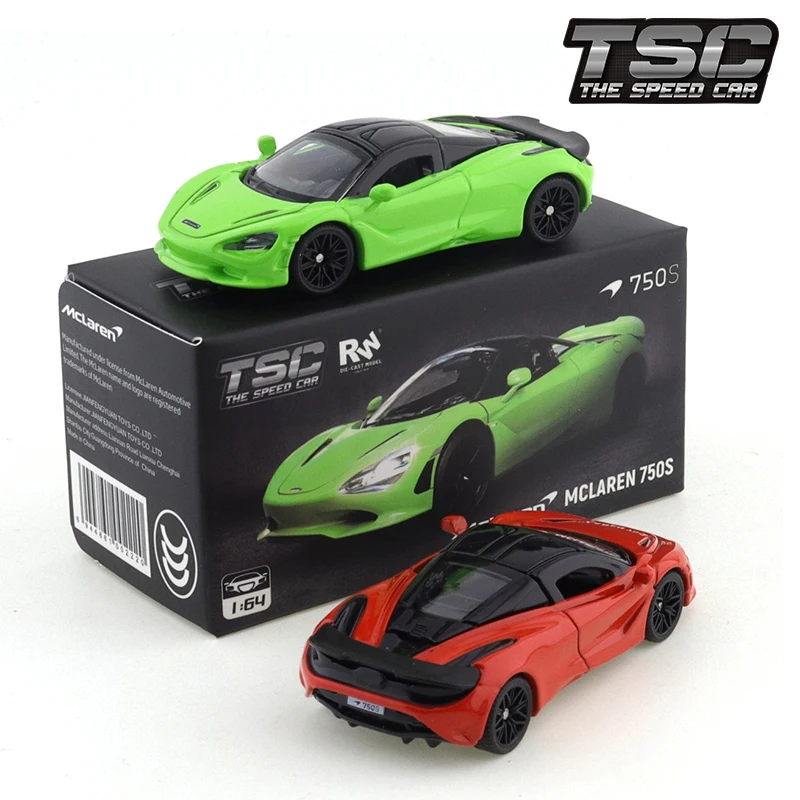 

TSC 1/64 McLaren 750S автомобильные игрушки из сплава, моторная машина, литая под давлением металлическая модель, детский рождественский подарок, игрушки для мальчиков