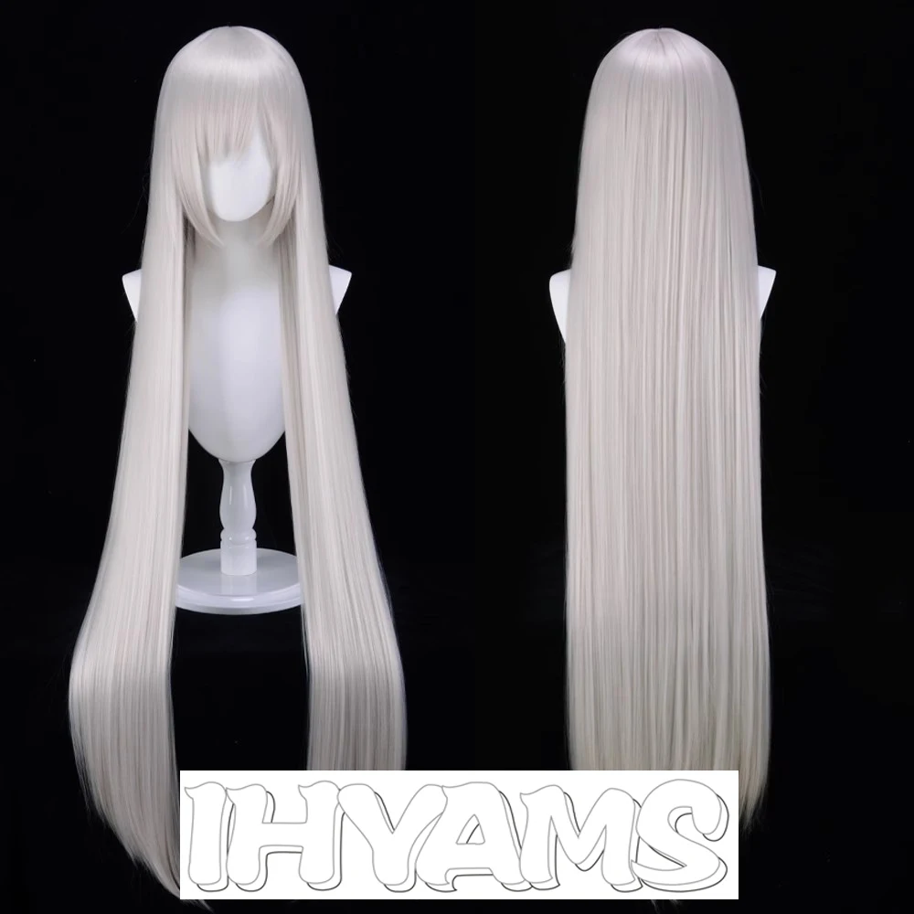 Fate/Grand Order Anastasia Wigs 100cm Beige Grey Straight Long Synthetic Hair Cosplay Wigs  Heat Resistant Fiber