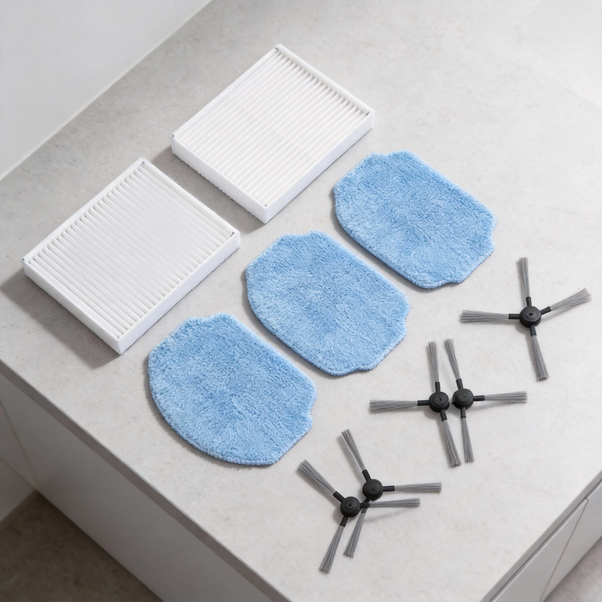 Replacement Side Brushes Filters Mop Pads Set For Conga M10 BR151 BR154 Robot Vacuum Cleaner Sweeper Accessories Sweeping Parts