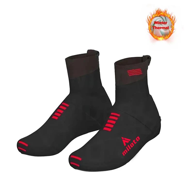 MILOTO-Windproof Cycling Shoe Cover for Men, Road Bicycle Overshoes, Winter Shoe Cover, 2023