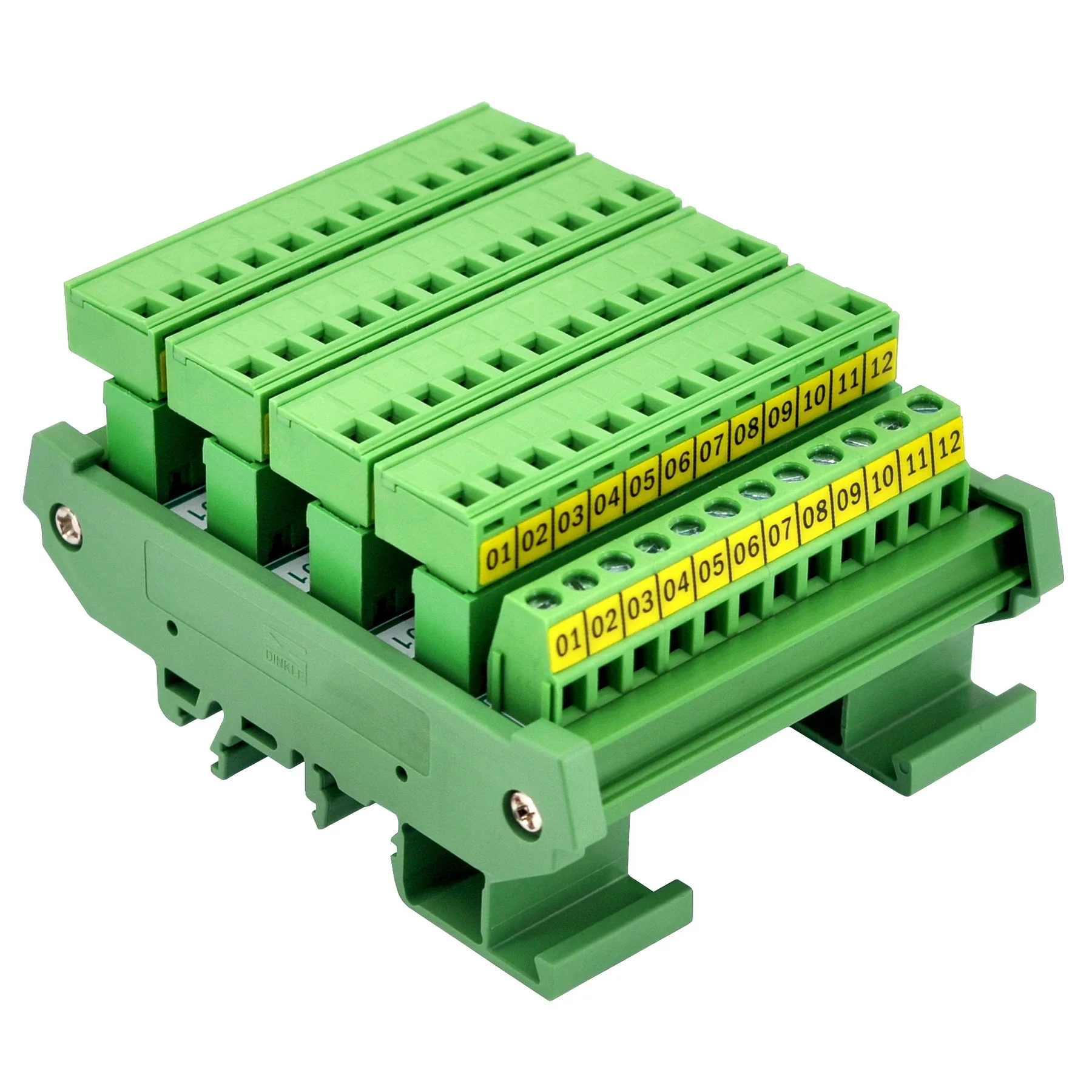 

Slim DIN Rail Mount 10A/300V 5x12 Position Pluggable Screw Terminal Block Distribution Module