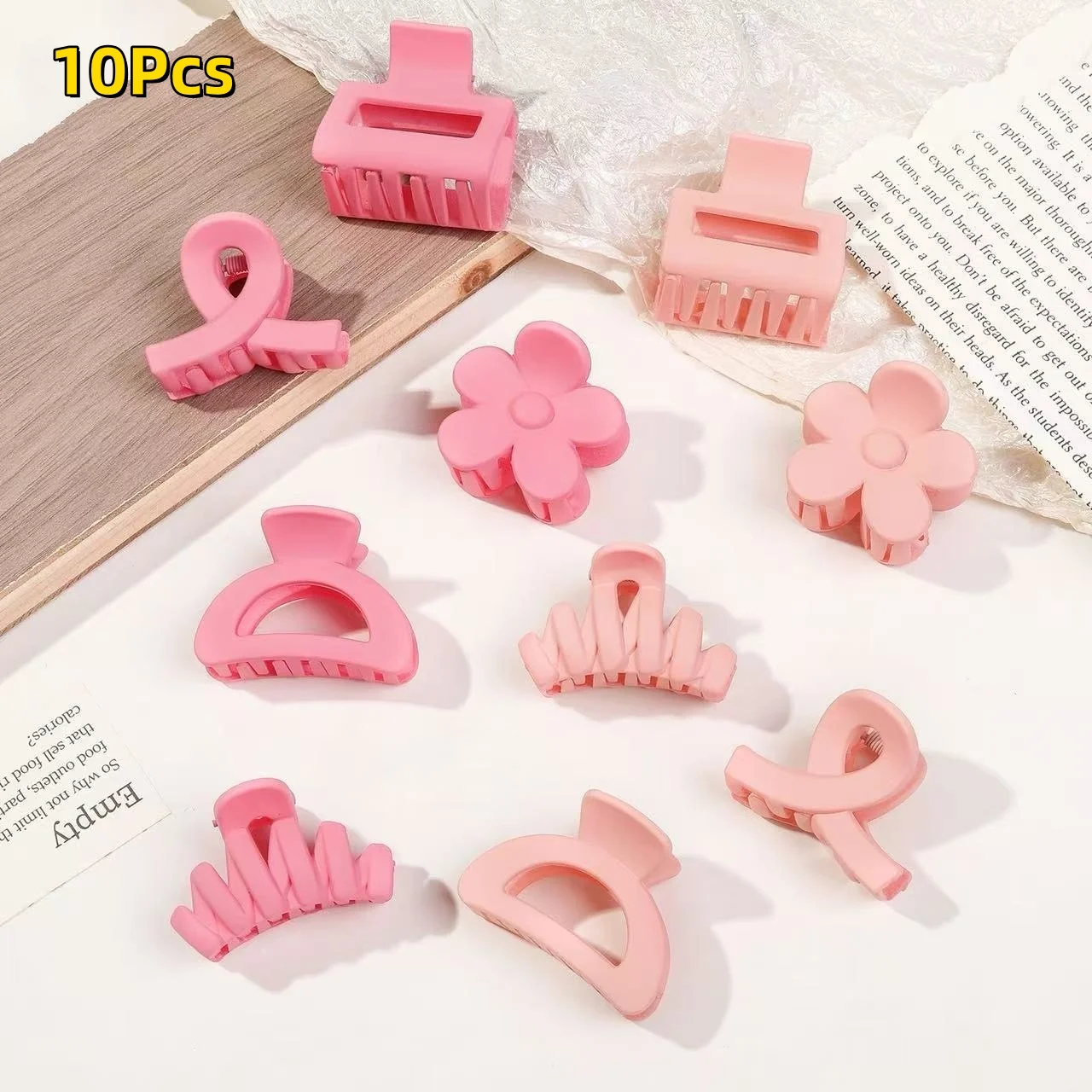 30 Stück polychrome mattierte Haarspangen, kleine Blumen-Haifisch-Clips, geeignet für den täglichen Gebrauch, Kopfbedeckung, Damen- und Mädchen-Haar-Accessoires – Detail 6