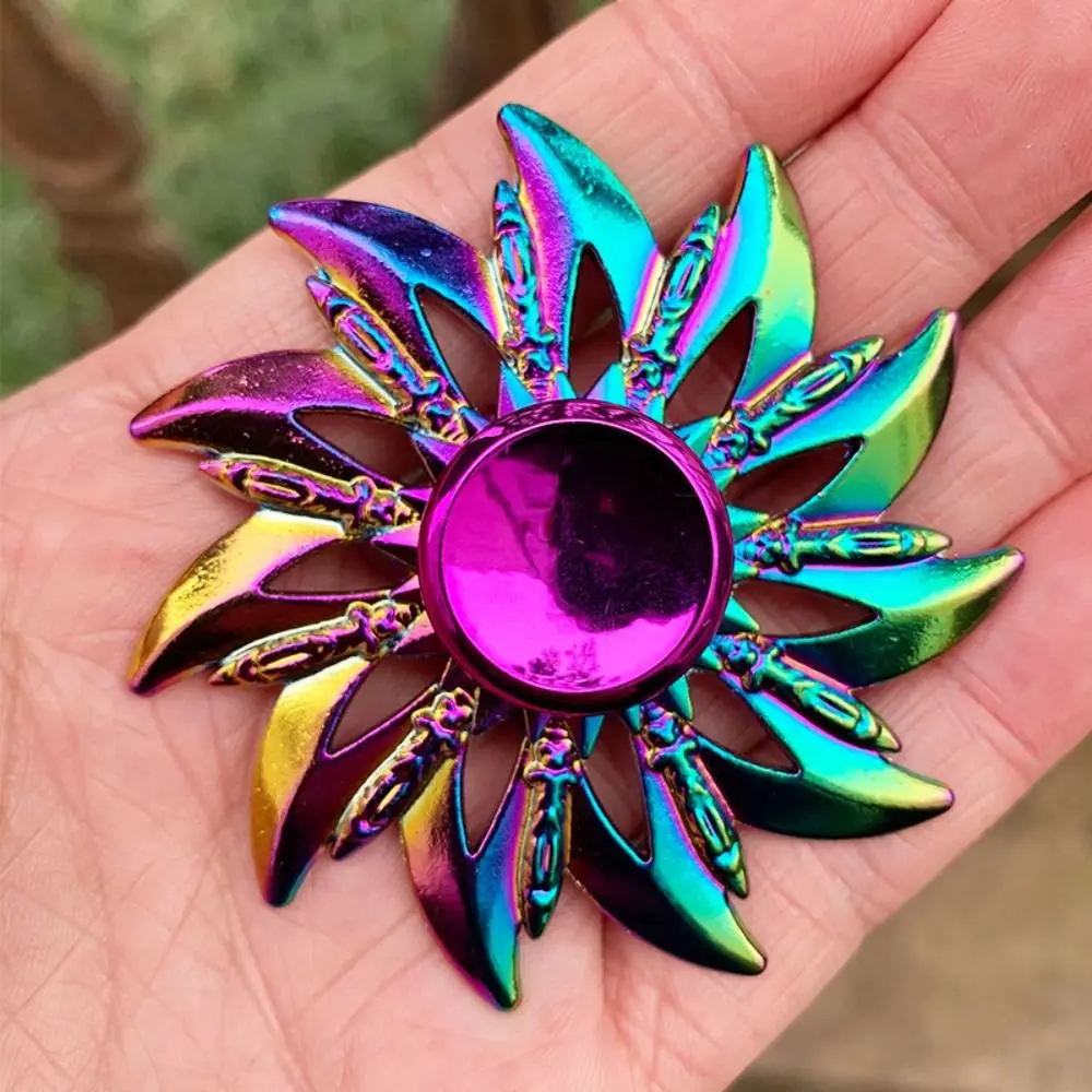 Spinner Tangan Sayap Naga Paduan Logam Kecepatan Tinggi Spinner Jari Pelangi Kebisingan Rendah Anti-kecemasan Ujung Jari Gyro Hadiah Ulang Tahun
