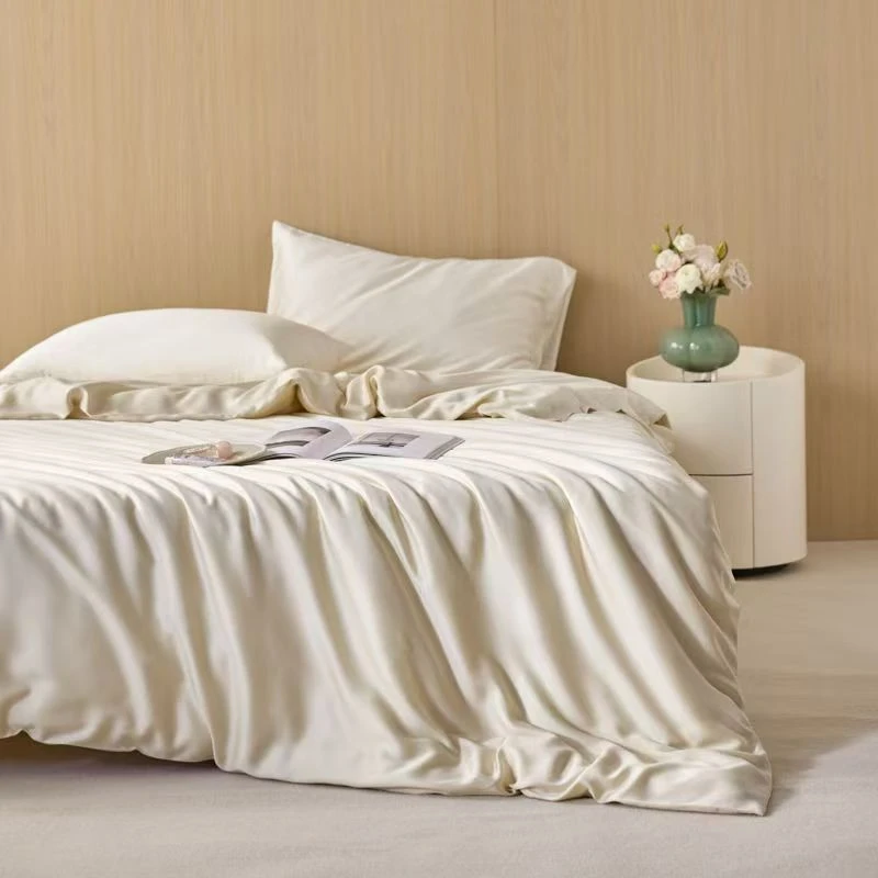 100s100% Lyocell Fibre Duvet Cover Twin Queen King Bedding Solid Silky Cooling Quilt Cover Single Double Bed Comforter Cover
