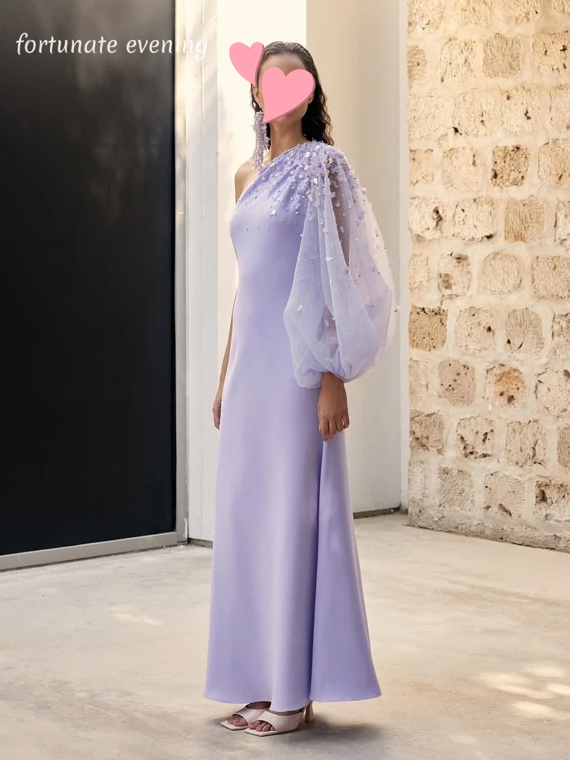 

Fortunate Evening Elegant Vintage Sweet Lilac Beads Crystal Summer New Customized Formal Occasion Prom Dress Evening Party Gowns