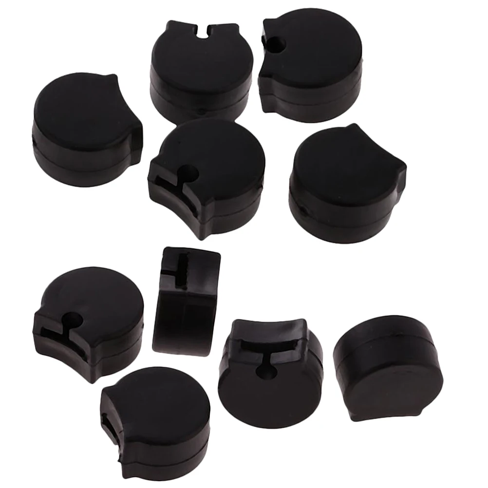 

10 Pcs Clarinet Sax Finger Cots Sleeves Thumb Rest Cushion Pad Protector Black Rubber
