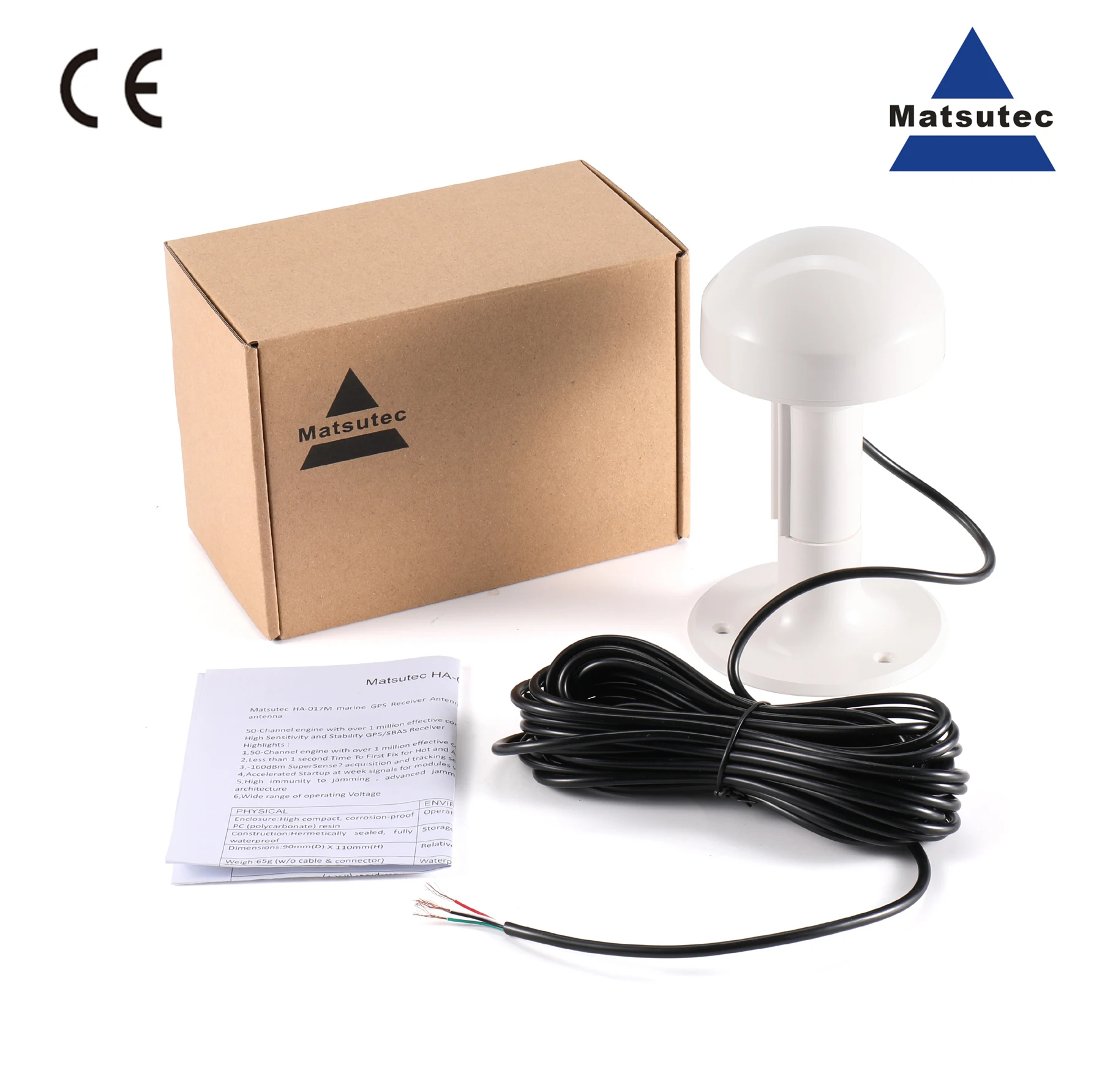 Receptor Gps marino con salida Nmea0183 Rs232, antena Gps Nmea 0183 con soportes de antena Vhf marina Ha-017m