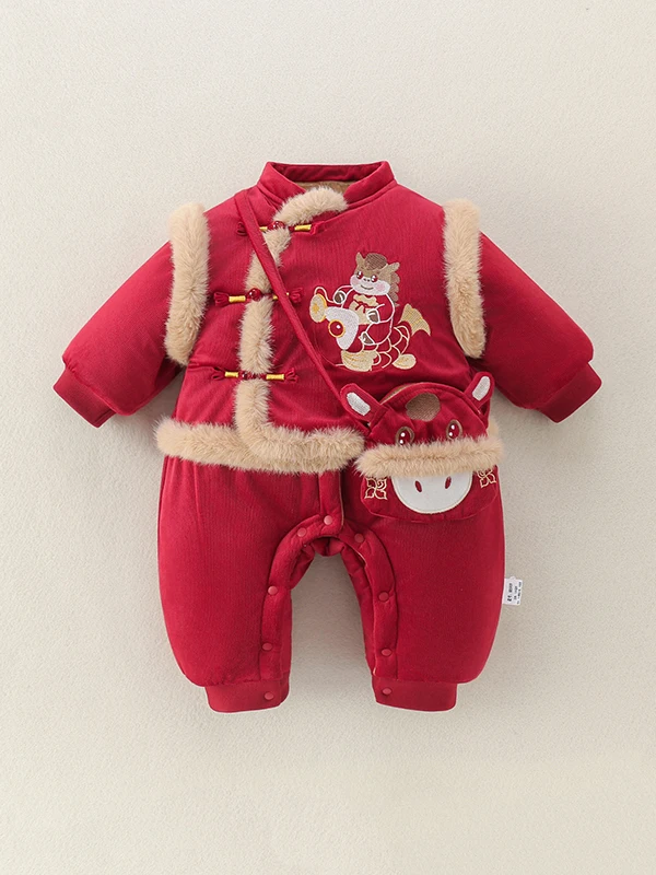طفل السنة الجديدة الزي الملابس الشتوية Thiened قطعة واحدة دعوى للبنين والبنات Cisas ملابس الاحتفال بالعام الجديد
