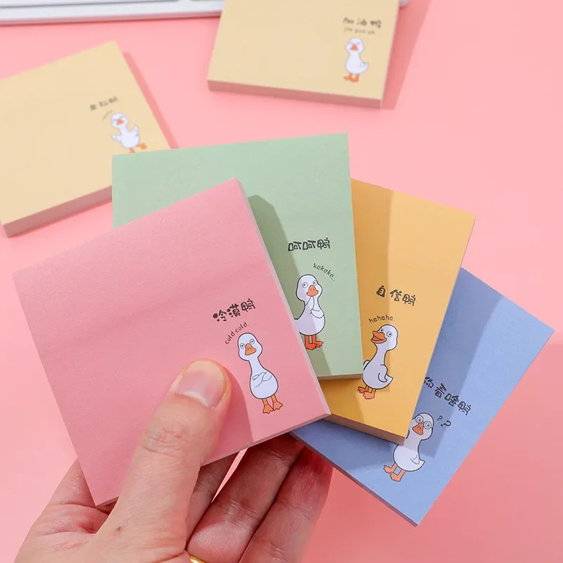 80Sheets Cartoon Cute Sticky Notes Pads Posits Stationery Stickers Posted It Notepad School Office Student Color Message Sticker