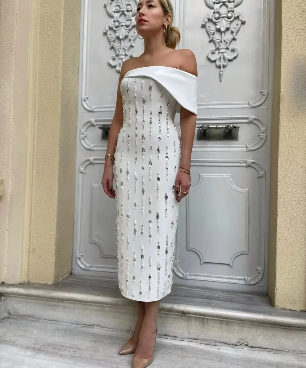 

Beaded Formal Party Long Bespoke Occasion Gown Evening Dresses Pastrol Unisex Jersey Retro Dubai Saudi Arabic Prom Customized