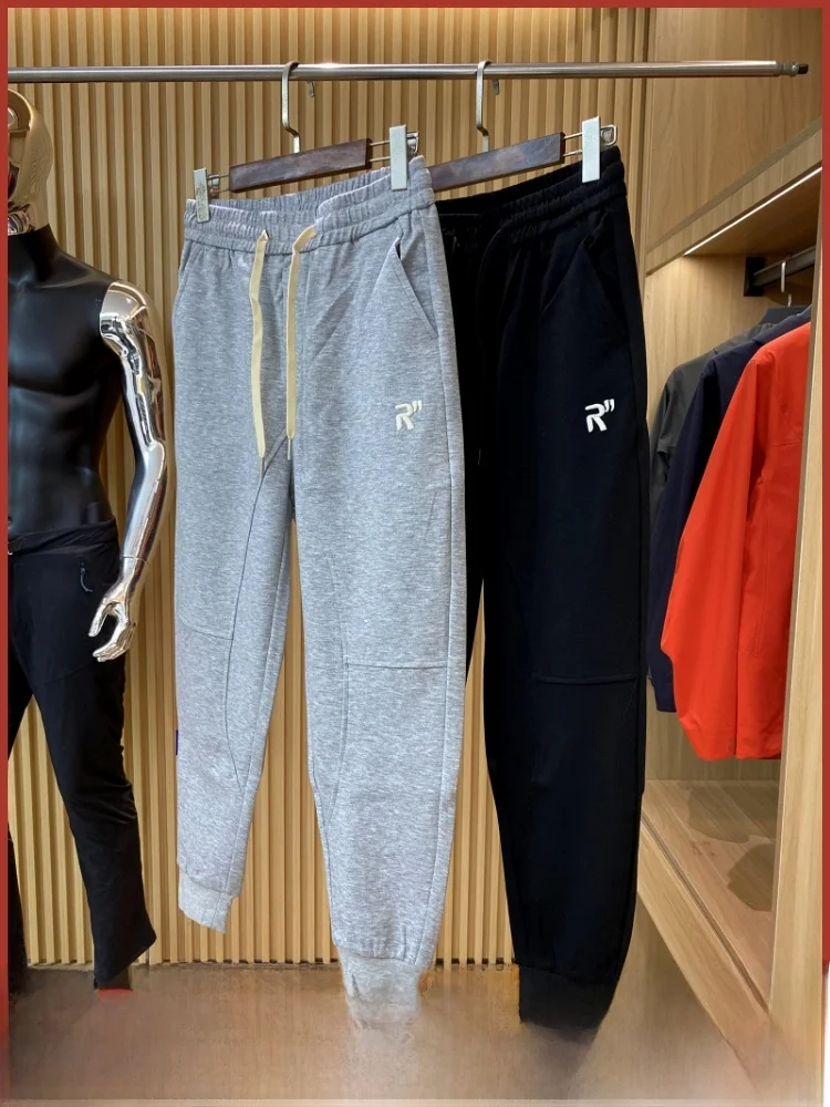 

Модные мужские спортивные брюки с вышивкой, повседневные брюки, 3D пошив, осенний сезон, прямые длинные брюки, молодежные брюки