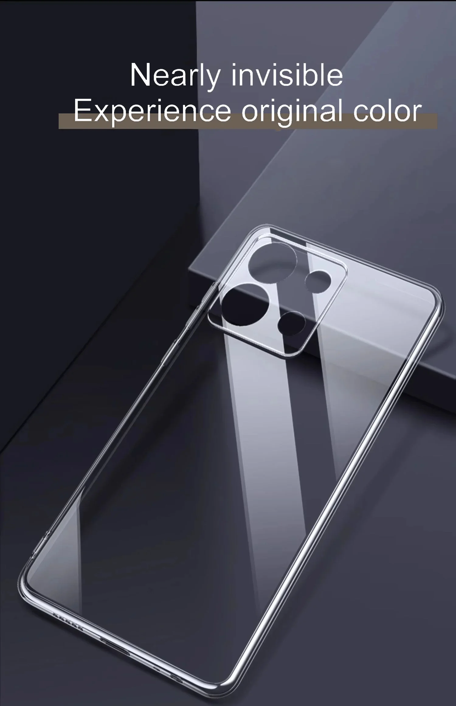 Transparente Silikon-Softhülle für Xiaomi Redmi Note 13 Pro Plus, ultradünn, transparent, TPU-Stoßstange für Redmi Note 13 Pro 4G 5G – Detail 3