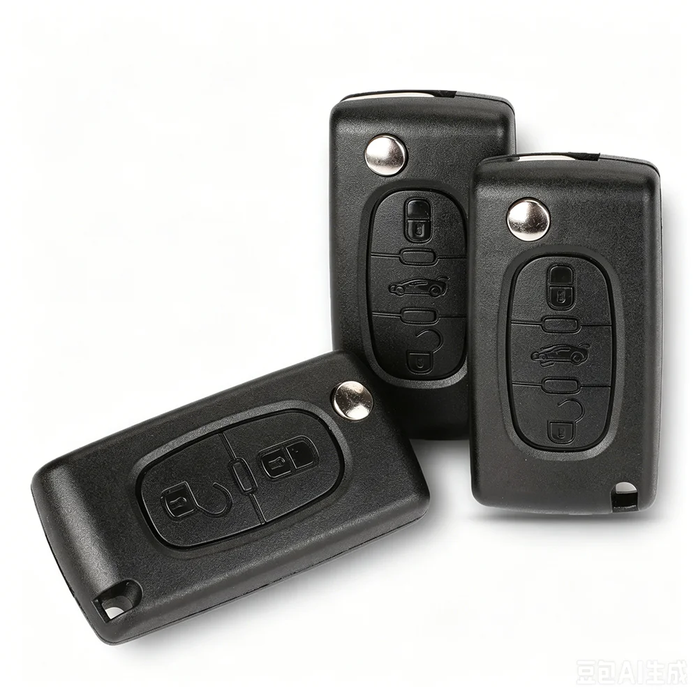 Suitable for 2-button 3-button Peugeot Citroen folding remote control car key case CE0523-CE0536 remote control replacement part