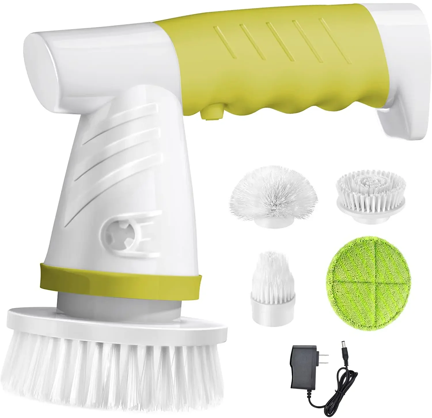 Portable Electric Spin Scrubber, Rechargeable Shower Scrubber with 4 Replaceable Cleaning Brush