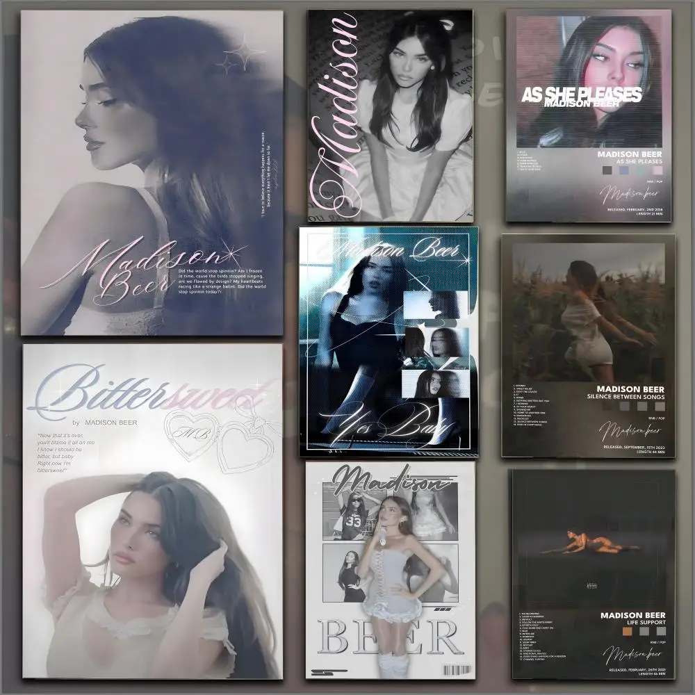 ملصق المغني M-Madison Beer ملصقات جدارية جمالية عالية الجودة لديكور غرفة المعيشة #1