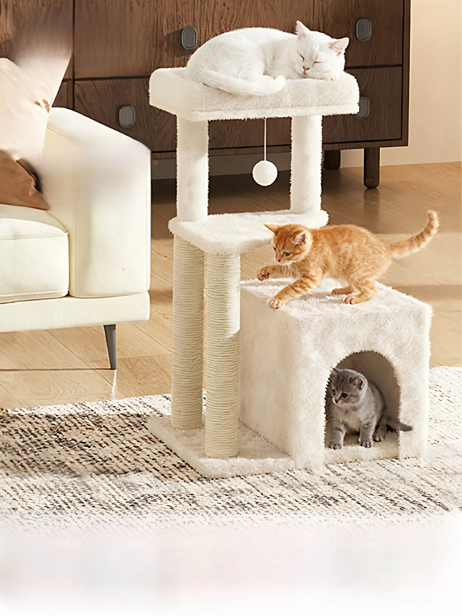 tiragraffi-e-albero-per-gatti-a-forma-di-luna-piccolo-salvaspazio-con-cuccia-speciale-per-gatti-grandi-e-piccoli